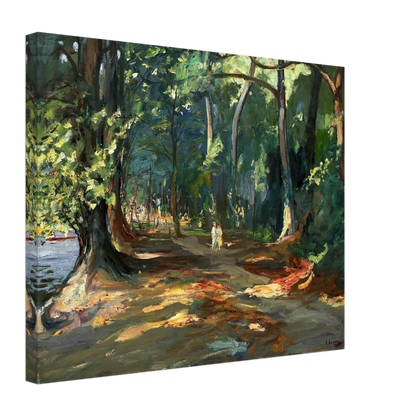 Side view of John Lavery’s The Path by the River, Maidenhead canvas art print with gallery-depth frame