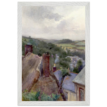 Rooftops, Thomastown, Kilkenny by Mildred Anne Butler Collector’s Edition print framed in white solid wood