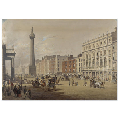 Sackville Street, Dublin by Michael Angelo Hayes, unframed version, full artwork visible