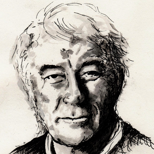 Seamus Heaney “The Squat Pen” portrait by Barra Ó Maoláin Irish portrait art print