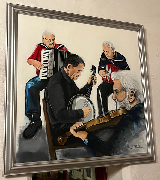 Irish Traditional Music Session Original Painting