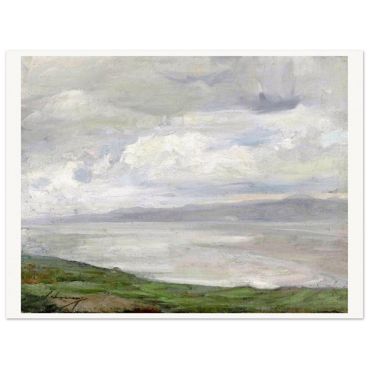 Sir John Lavery Island Magee print displayed in modern living room interior