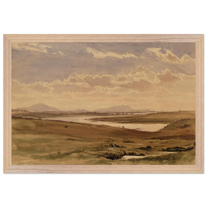 Framed art print of The Upper End of Lough Corrib by Frederic William Burton, ready-to-hang premium frame.