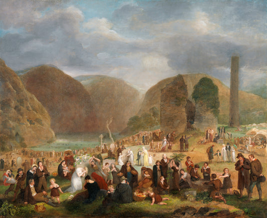 Patron's Day at the Seven Churches, Glendalough, oil painting by Maria Spilsbury Taylor, c.1816