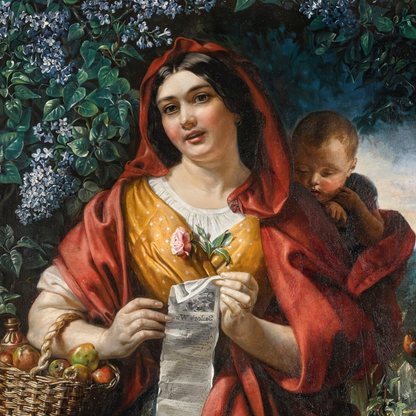 Impression d'art « Le vendeur de ballades » de l'artiste irlandais Daniel Maclise