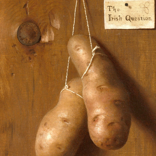 The Irish Question by De Scott Evans, 19th-century genre painting addressing Irish social themes, art print