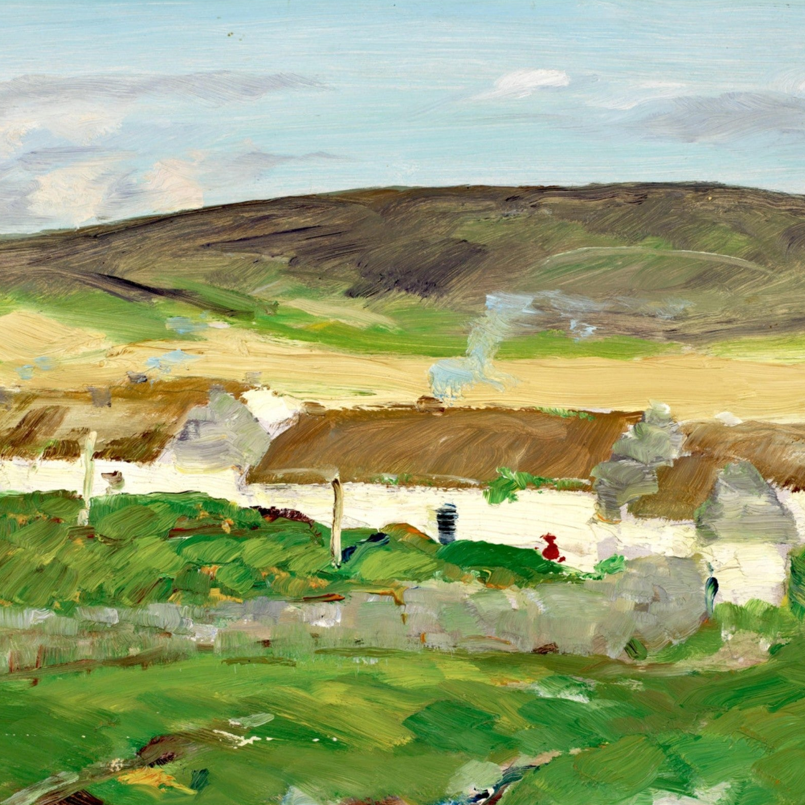 The White Cottage, Ireland by Robert Henri, 1913, Irish rural landscape art print