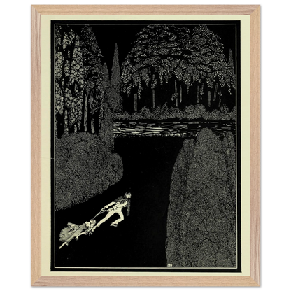 Toilsome Journey by Harry Clarke in a light oak frame with a cream mount