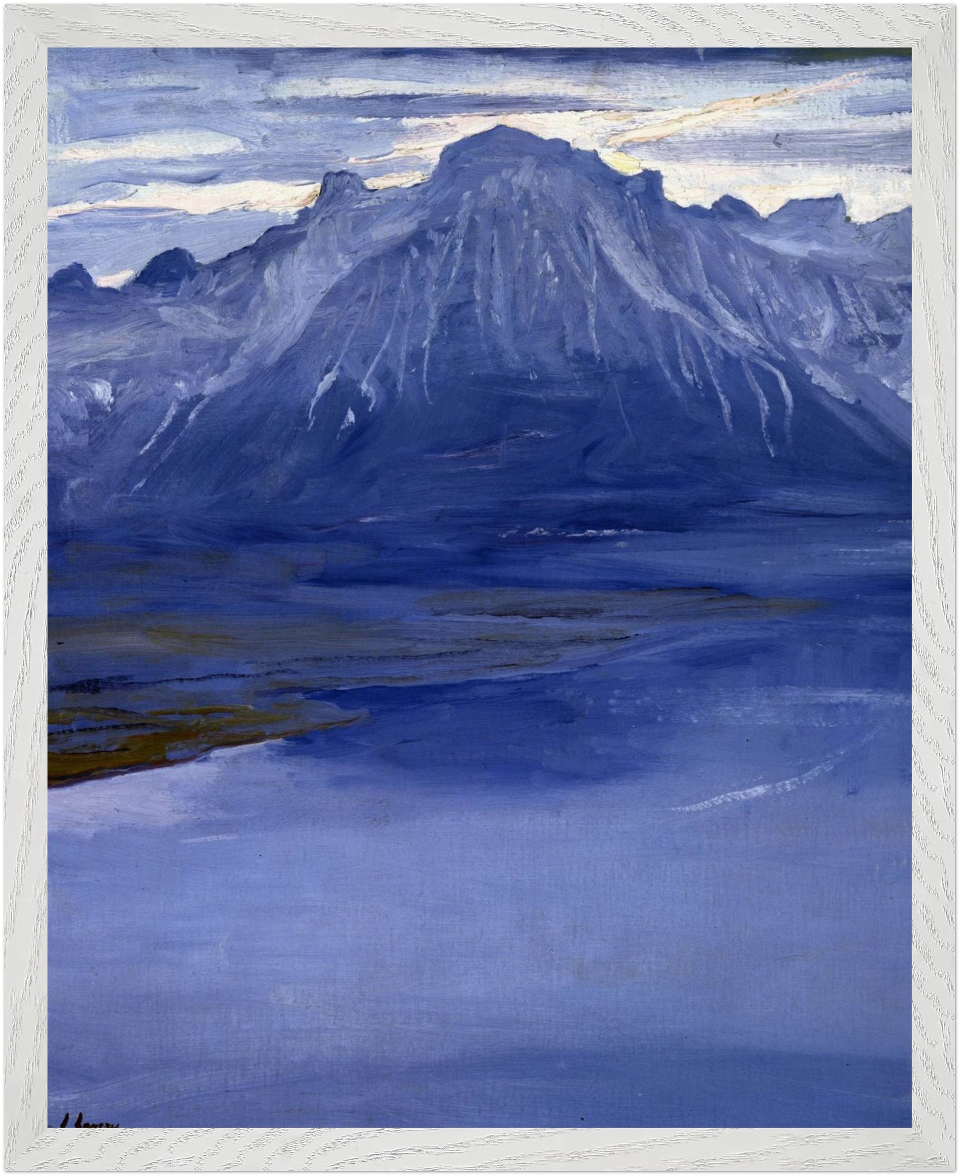 Twilight, Lake Geneva by Sir John Lavery – white framed 40x50 cm museum-quality print