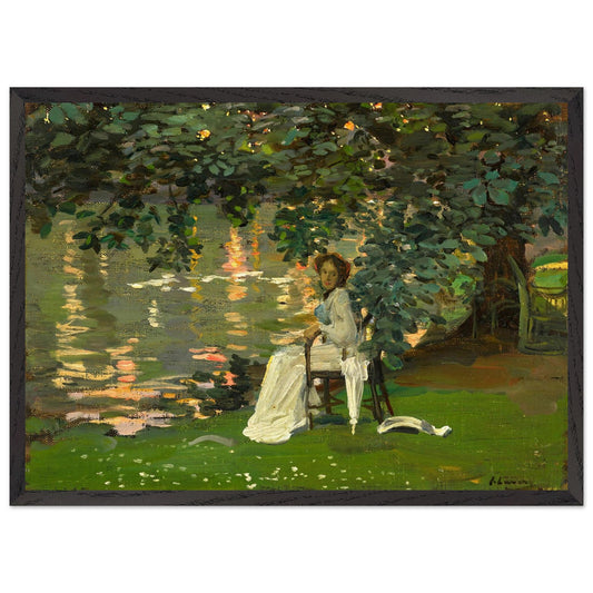 Under The Trees, Ranelagh John Lavery framed art print black frame 50x70 cm