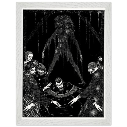 Walled the Monster (1923) by Harry Clarke in a white frame, figures around the walled-up corpse
