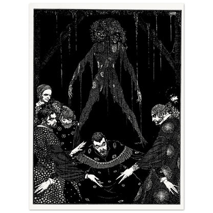 Walled the Monster (1923) by Harry Clarke unframed with white border, illustration for Poe's The Black Cat
