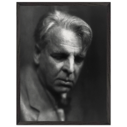 Framed reproduction print of William Butler Yeats, vintage 1933 portrait, ready-to-hang wall art
