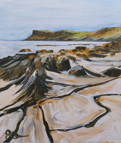Landscape Painting of Fair Head Ballycastle by Irish Art Stephen McClean Buy Irish Art 