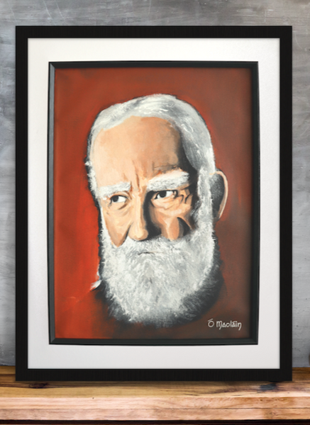 George Bernard Shaw Framed Original Painting