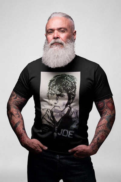 Unisex T-shirt celebrating Joey Dunlop, motorcycle racing legend. Features dynamic design highlighting Isle of Man TT, Ulster Grand Prix, North West 200. A must-have for fans. King of the Mountain
