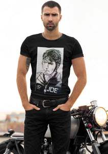 Unisex T-shirt celebrating Joey Dunlop, motorcycle racing legend. Features dynamic design highlighting Isle of Man TT, Ulster Grand Prix, North West 200. A must-have for fans. King of the Mountain