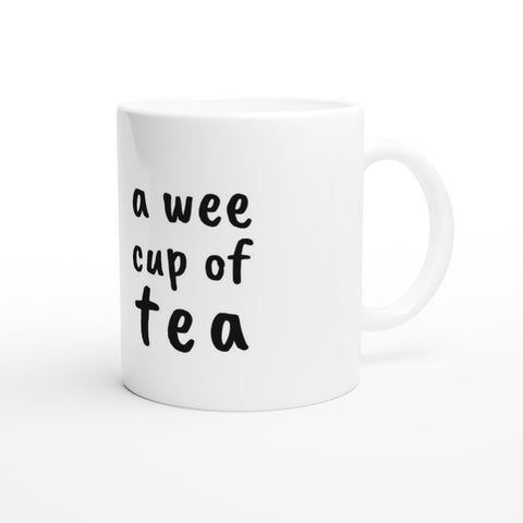 Wee Cup of Tea, Great Irish Gifts White 11oz Ceramic Mug